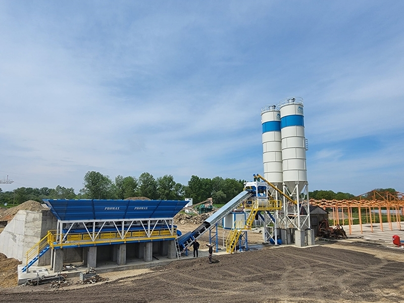 100m³/h Compact Concrete Batching Plant